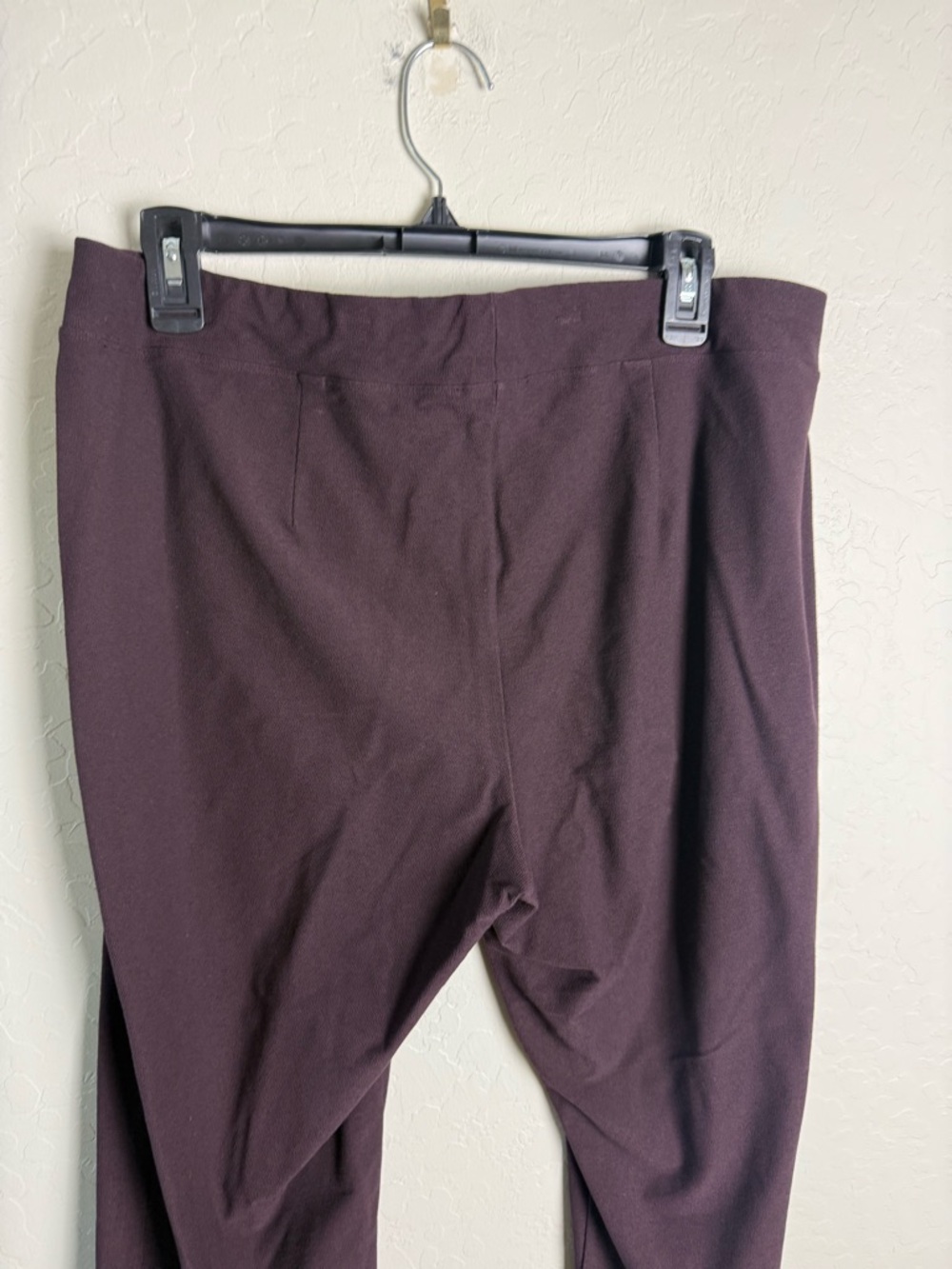 Eileen Fisher Washable Stretch Crepe Slim Ankle Pant Cassis Purple Large TK - Picture 7 of 16